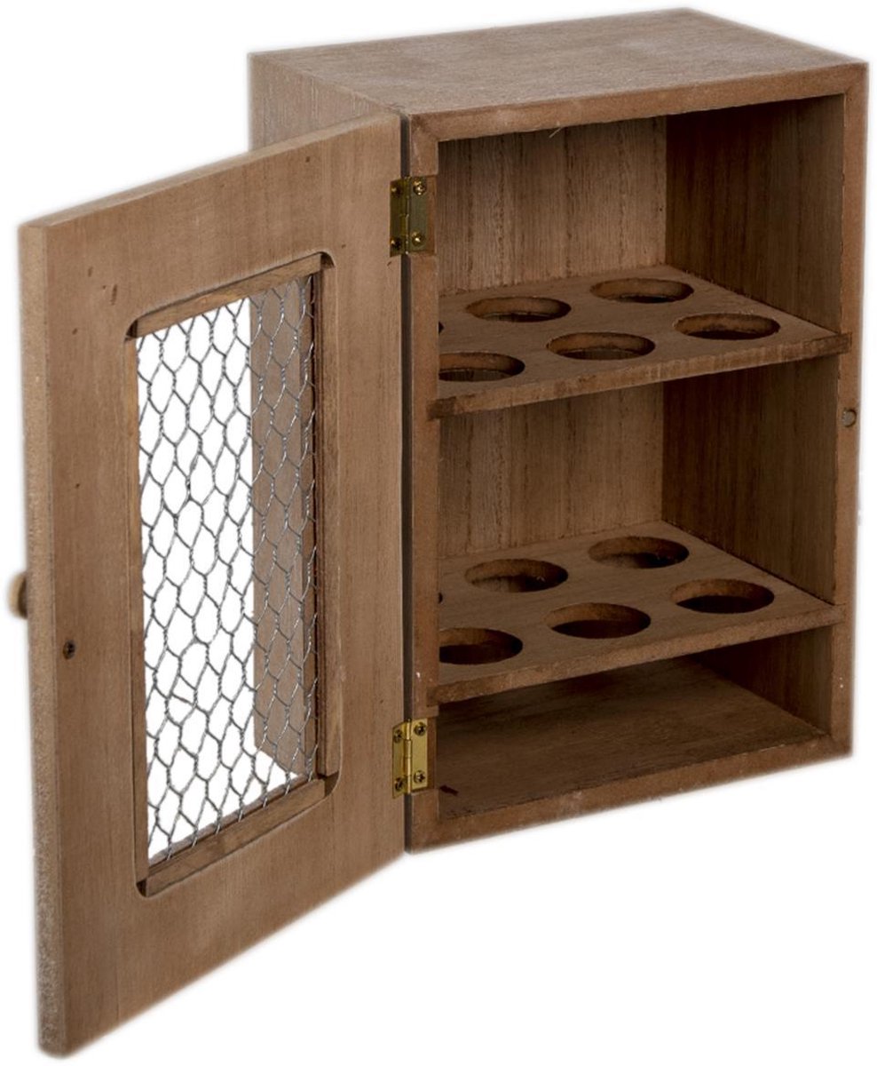 Clayre & Eef Eierkastje 17x12x24 cm Bruin Hout Rechthoek Eierhouder
