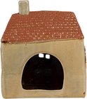 Clayre & Eef Waxinelichthouder Huis 17x10x19 cm Groen Oranje Keramiek