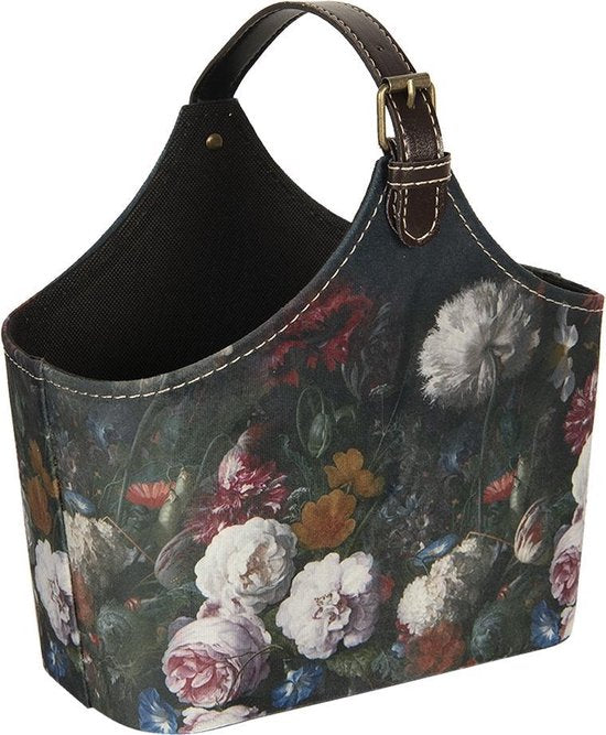 Clayre & Eef Handtas Dames 25*12*22 cm Meerkleurig Papier Rechthoek Bloemen Tas Damestas