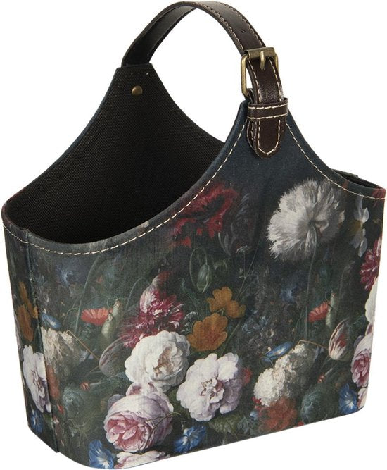 Clayre & Eef Handtas Dames 25*12*22 cm Meerkleurig Papier Rechthoek Bloemen Tas Damestas