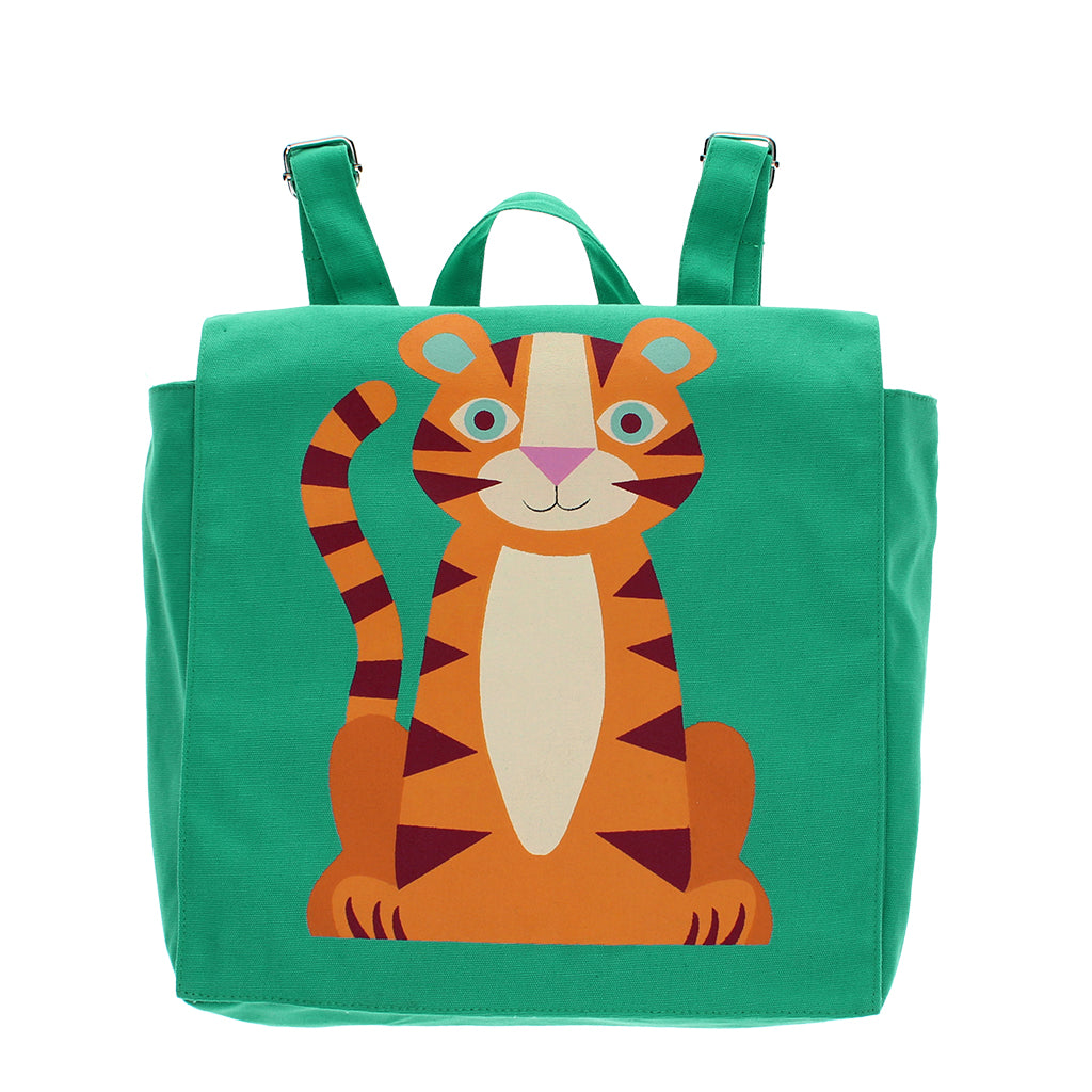 Rex London Mini Kinder Rugzak Tiger – Canvas Rugtas voor Peuters – Lichtgewicht & Verstelbaar – Ideaal voor School en Uitjes