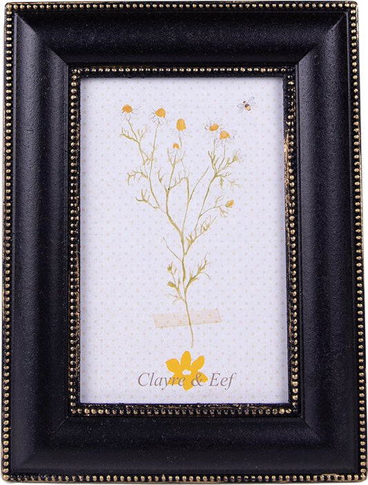 Clayre & Eef Fotolijst 10x15 cm Zwart MDF Fotokader Wissellijst Foto Frame