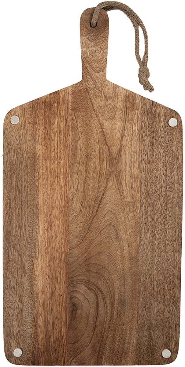 Clayre & Eef Decoratie Snijplank 25x2x50 cm Bruin Hout Konijn