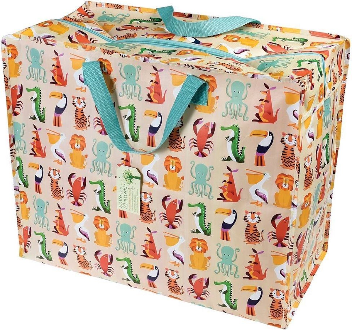 Rexinter shopper/opbergtas Colourful Creatures shopper/opbergtas Party Train