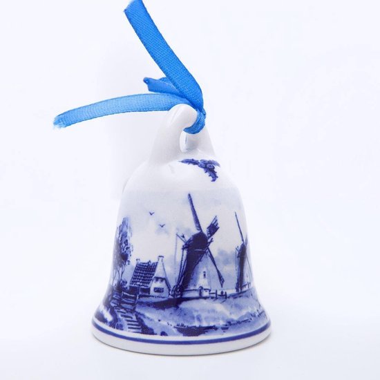 Kerstbel molen | 3 stuks | Heinen Delfts Blauw