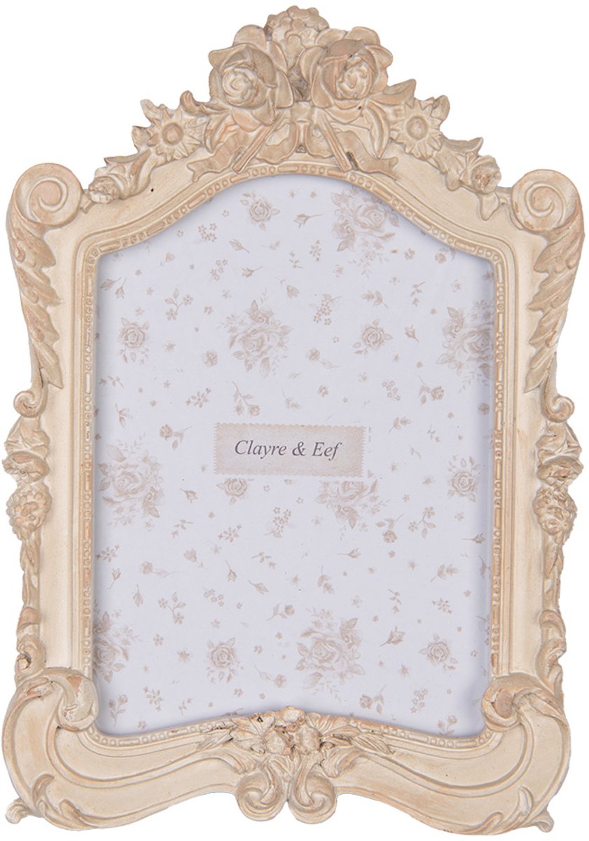 Clayre & Eef Fotolijst 13x18 cm Beige Kunststof Glas