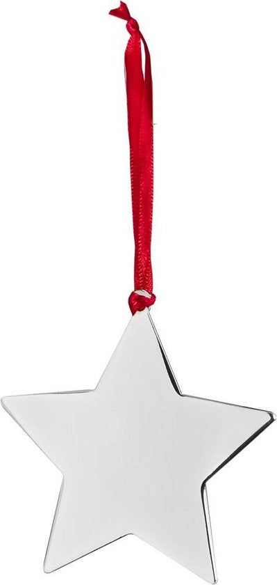 Edzard - Kerstboomhanger - Ster - Verzilverd - 8 cm