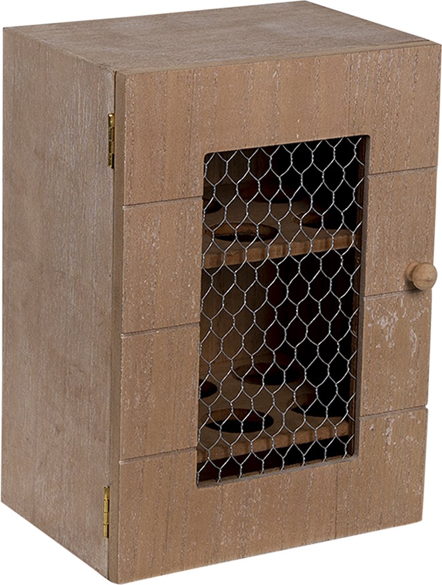 Clayre & Eef Eierkastje 17x12x24 cm Bruin Hout Rechthoek Eierhouder
