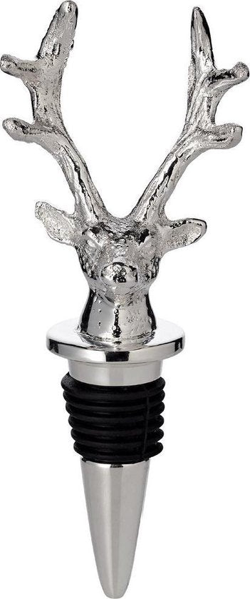 Edzard Hirsch - Flessenstop - Verzilverd - Hert - 14 cm