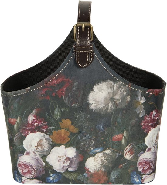 Clayre & Eef Handtas Dames 25*12*22 cm Meerkleurig Papier Rechthoek Bloemen Tas Damestas