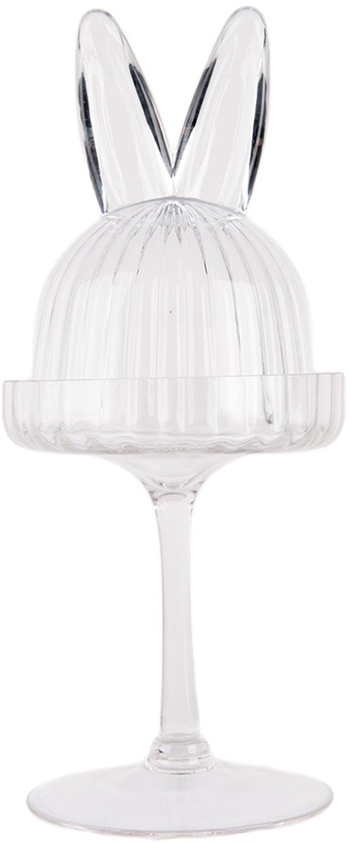 Clayre & Eef Stolp Konijn Ø 12x29 cm Transparant Glas