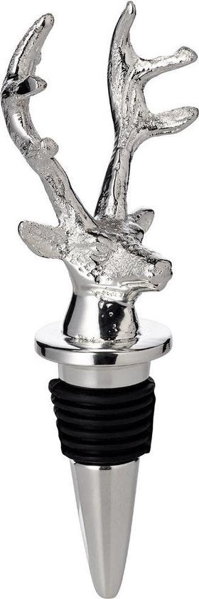 Edzard Hirsch - Flessenstop - Verzilverd - Hert - 14 cm