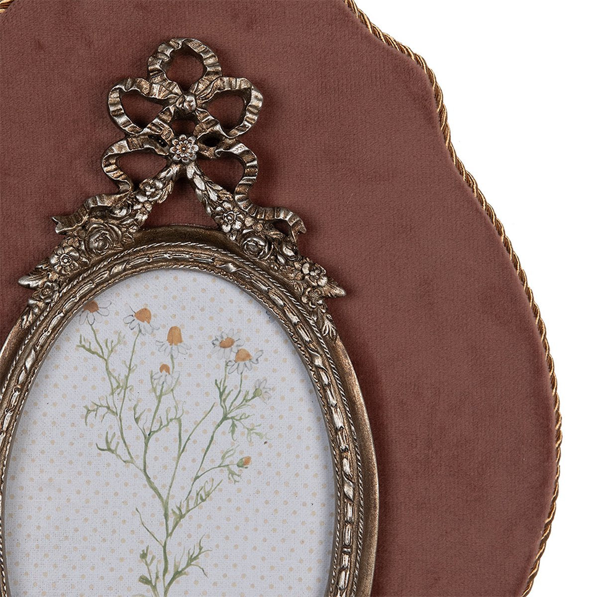 Clayre & Eef Fotolijst 10x15 cm Roze Goudkleurig Kunststof Glas Wanddecoratie