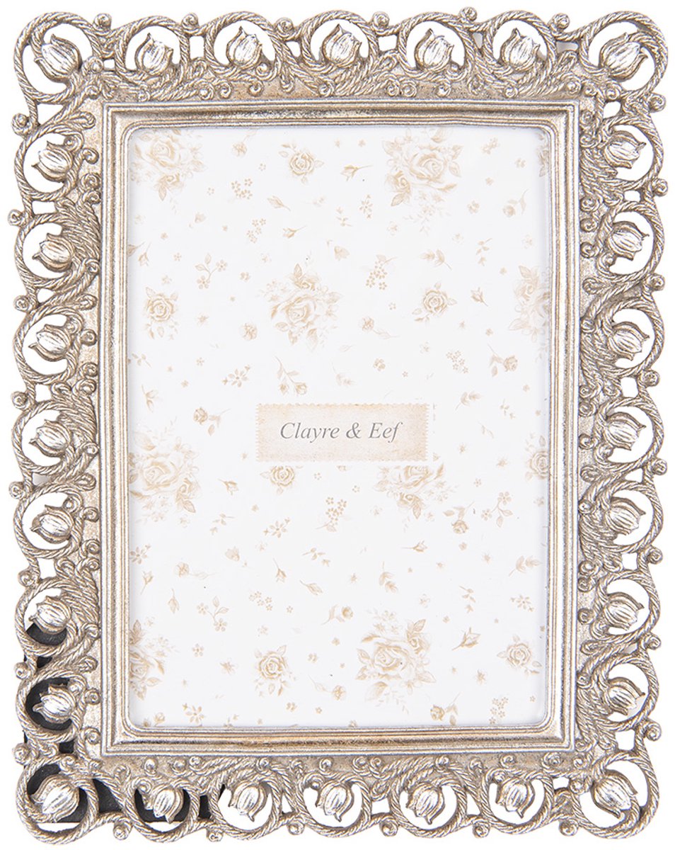 Clayre & Eef Fotolijst 13x18 cm Zilverkleurig Kunststof Glas